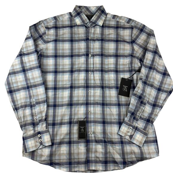 Maker and Company Plaid Button-Down Shirt - Size Large - Picture 1 of 5